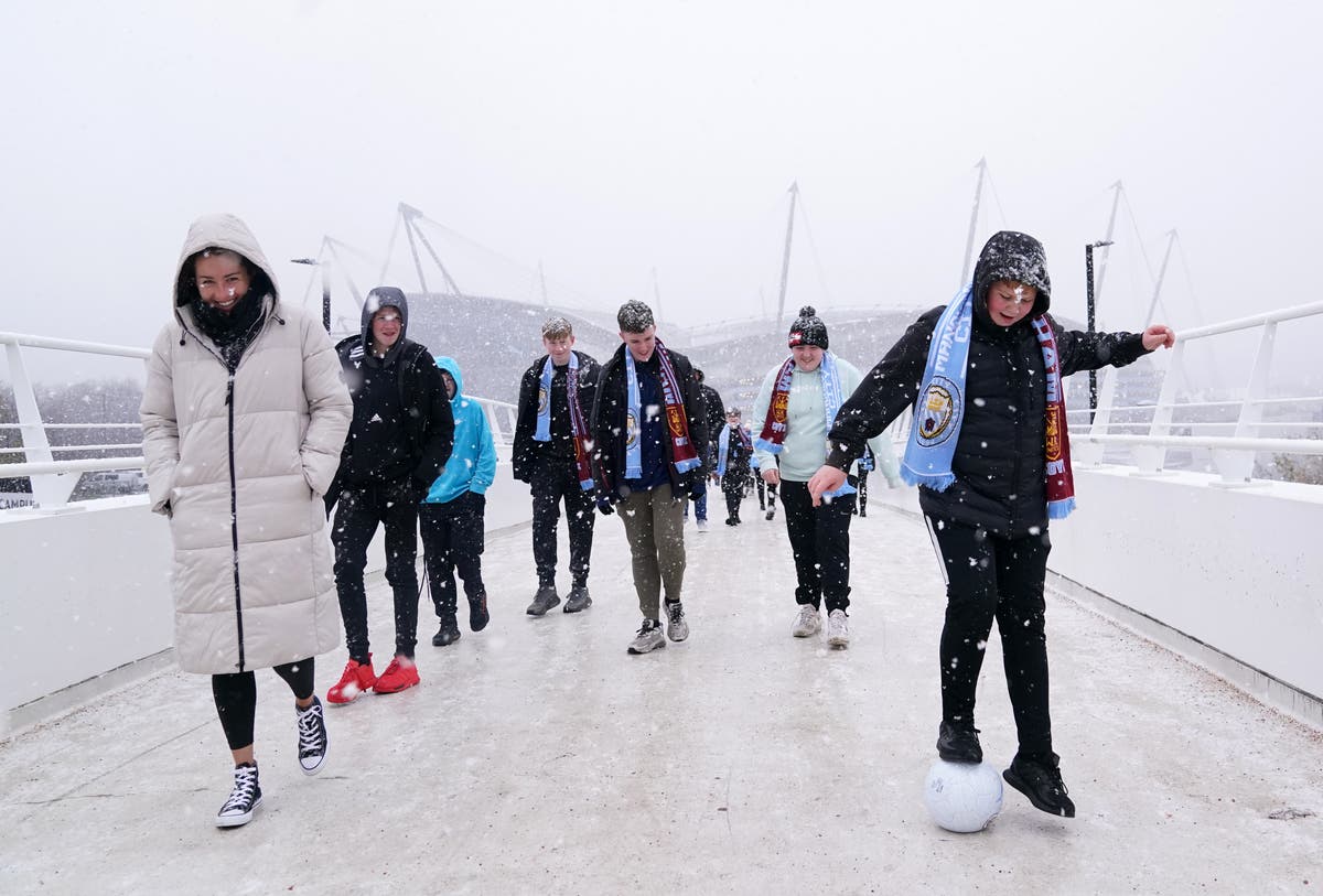 In pictures: British football’s snow day