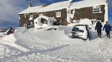 Guests return home after three nights trapped at snowed-in pub