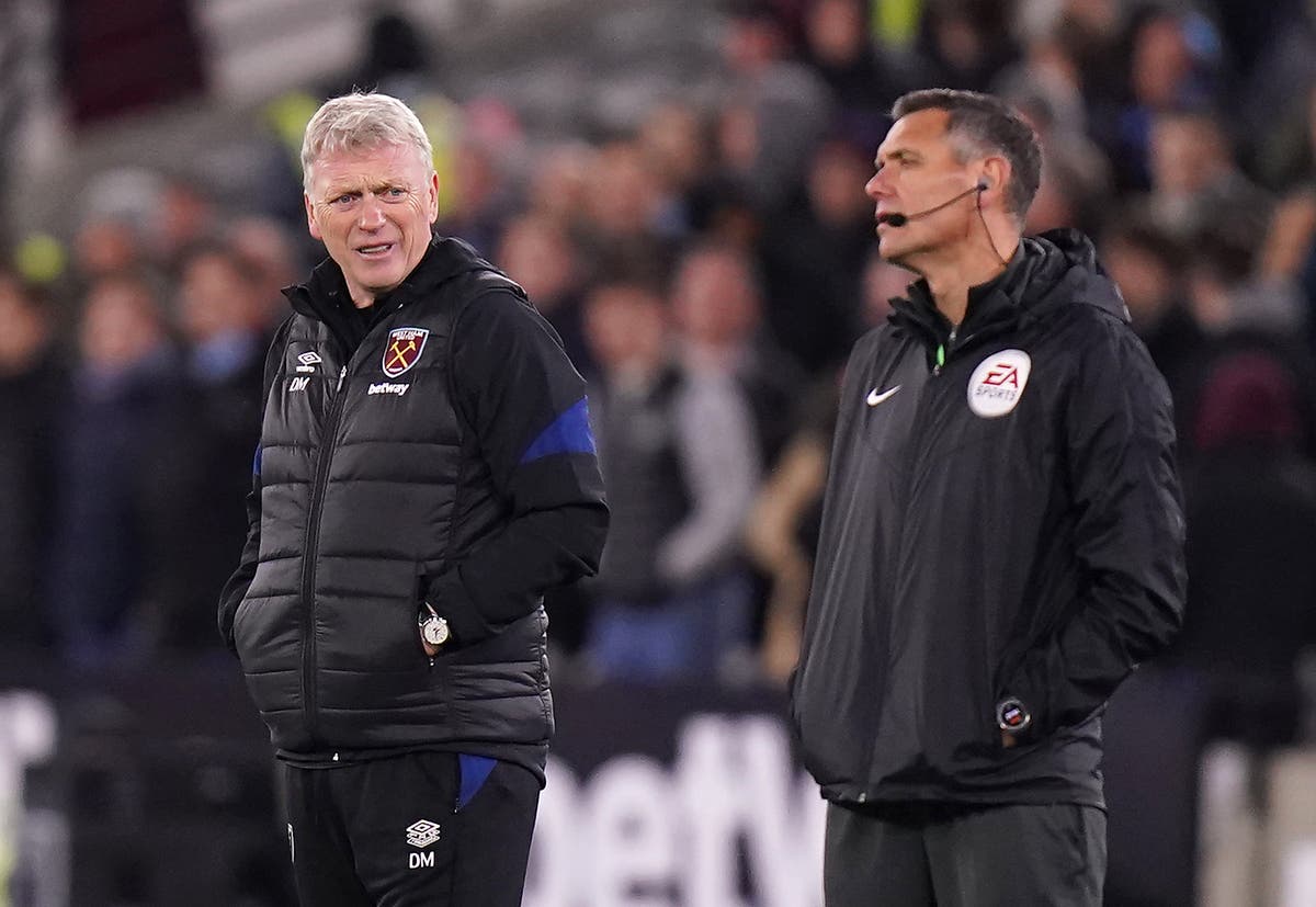 David Moyes frustrated after West Ham goal ruled out by VAR check in Brighton draw