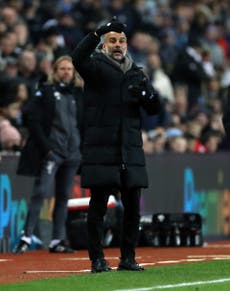 Pep Guardiola salutes Bernardo Silva after stunning goal in win at Aston Villa