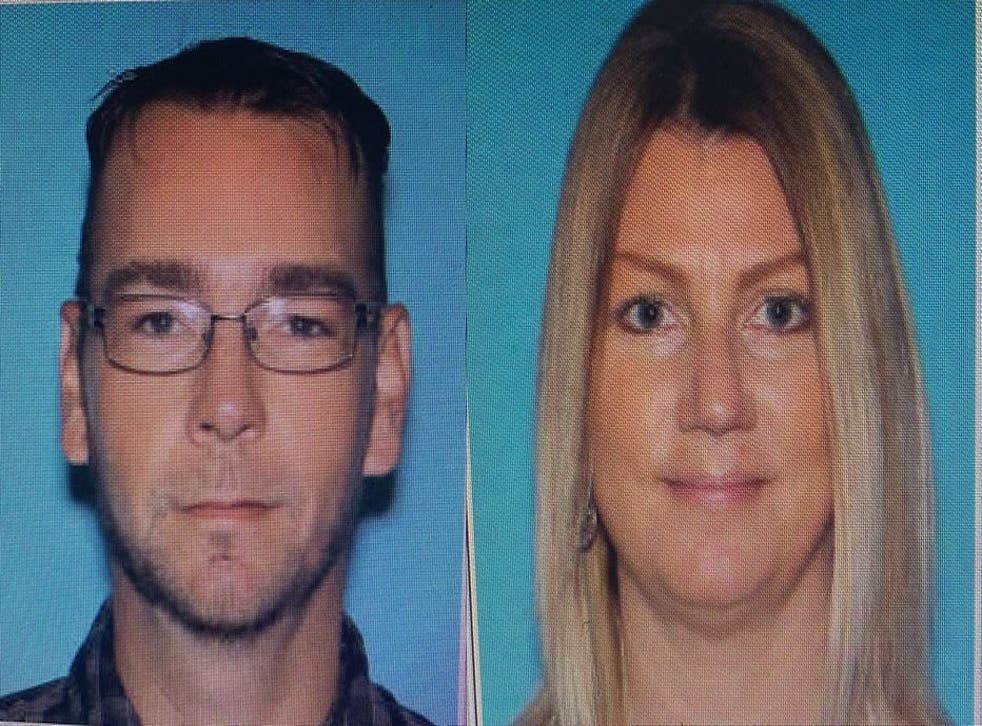 <p>James and Jennifer Crumbley in photos released by the Oakland County Sheriff </p>