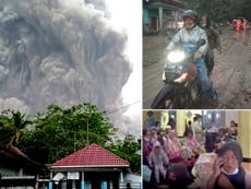 Mount Semeru volcano erupts as locals filmed fleeing 40,000ft cloud of ash