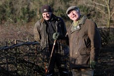 Prince of Wales hosts hedgelaying event at Highgrove estate