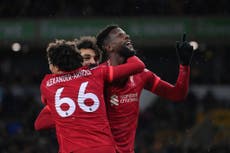 Origi scores stoppage-time winner at Wolves to send Liverpool top of the league