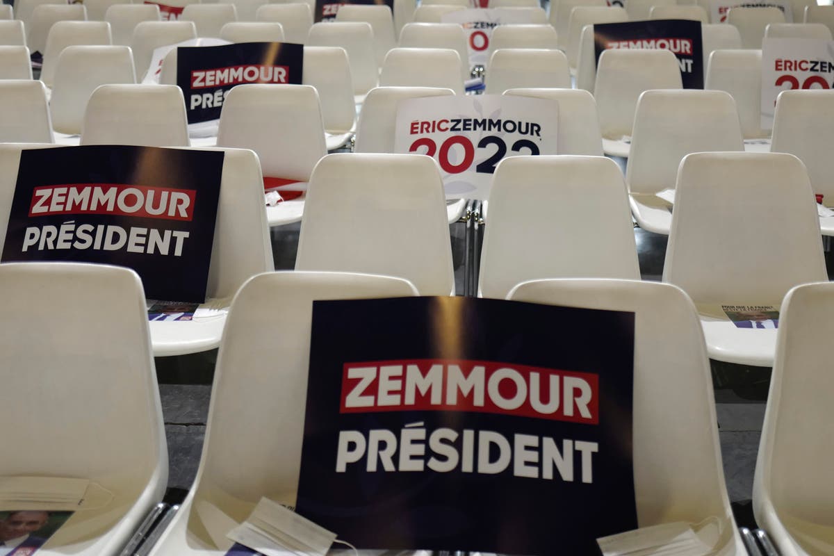 French far-right TV pundit holds presidential campaign rally