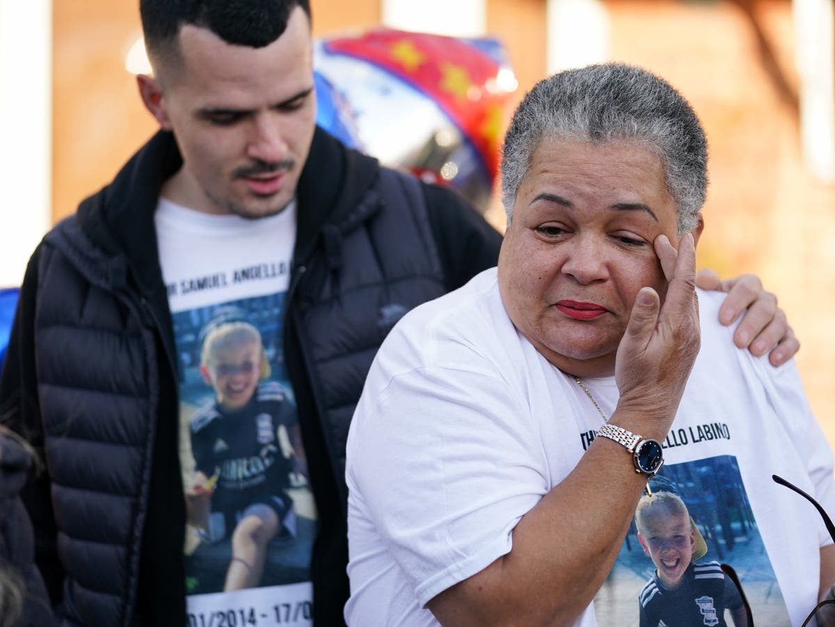 Arthur Labinjo-Hughes’ grandmother cries as dozens of balloons released in his memory