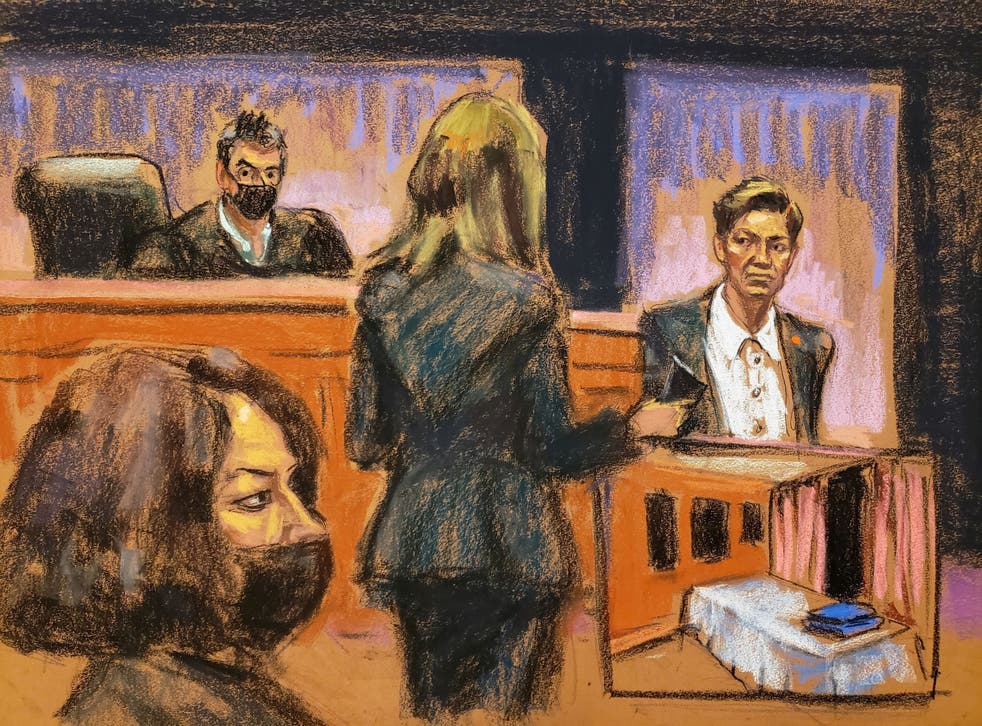 <p>FBI Special Agent Kelly Maguire testifies</p>