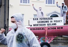 Protesters urge Sinn Fein to block fracking licence