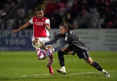 WSL leaders Arsenal brush aside Leicester to stretch advantage at the top