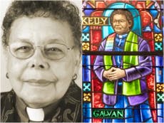 Church replaces stained glass window of Robert E Lee with first Black female bishop