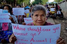 Amid military atrocities, Myanmar public urges gas sanctions