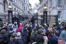 Police suffer minor injuries during anti-vaccine protest in Parliament Square