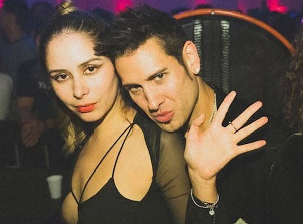<p>Architectural manager Marcela Cabrales-Arzola, 26, poses with producer David Pearce, at an after-hours warehouse party in downtown LA on Nov. 13. Mr Pearce was later arrested on manslaughter charges connected to the drug overdose deaths of Ms Cabrales-Arzola and her model friend, Christy Giles.</p>