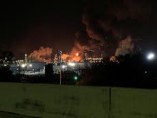 Explosion at at Exxon Mobil plant in Texas leaves four injured as ‘major industrial accident’ declared
