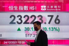 Asian stock markets follow Wall St up as omicron fears ease