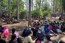 Myanmar army airstrikes send hundreds fleeing into Thailand