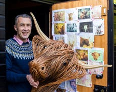 Weaver working through five-year waiting list for his willow animal heads