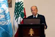 Lebanon's president calls for an end to government paralysis