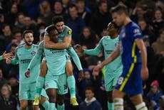 Danny Welbeck’s stoppage-time header punishes Chelsea to earn Brighton point