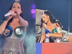 Katy Perry wears beer can bra during Las Vegas residency 