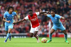 Arsenal vs Man City player ratings as Saka shines despite late Gunners defeat