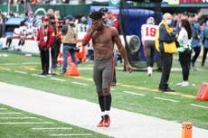 Antonio Brown dumped from team for stripping and marching off field mid-game