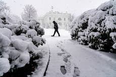 AP写真: Storm wraps nation's capital in snowy blanket