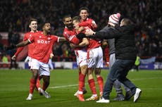 Lewis Grabban’s late strike sees Nottingham Forest dump Arsenal out of FA Cup