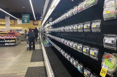 US shoppers find some groceries scarce due to virus, 天気