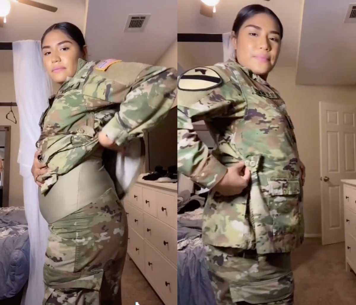 Military mom reveals what her maternity uniform looks like