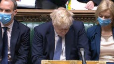 Folded arms and muted support as Boris Johnson attempts to explain party claims