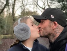 David Beckham reignites debate after kissing 10-year-old daughter on the lips