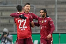 Robert Lewandowski nets hat-trick as Bayern Munich move six points clear at top