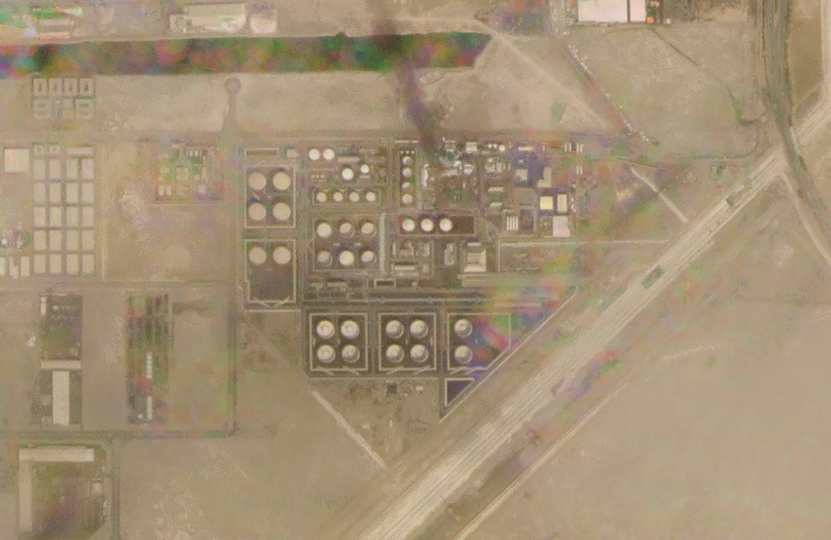 Satellittbilder viser kjølvannet av angrepet på oljestedet Abu Dhabi