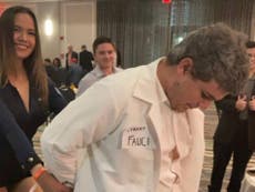 Pro-Trump group mocked for cosplaying as arrested Fauci and ‘sexy cop’