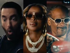 Eminem, Mary J Blige, Snoop Dogg and more join forces in Super Bowl 2022 reboque