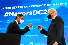 Biden enlists mayors as allies on infrastructure and economy