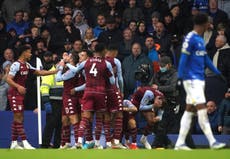 Fan charged after Aston Villa players hit by bottle thrown from crowd