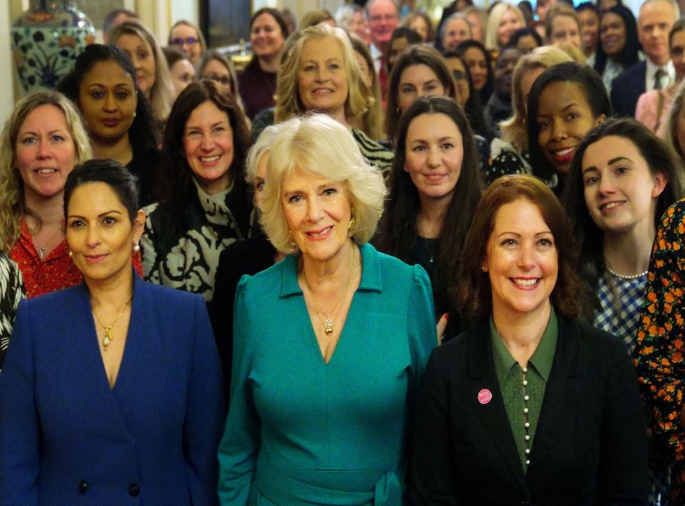 The Duchess of Cornwall with guests including Home Secretary Priti Patel (Victoria Jones/PA)