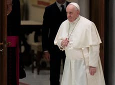 Pope's right knee ligament inflamed, curbing mobility
