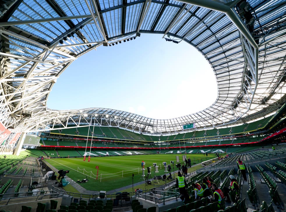 Dublin’s Aviva Stadium, where Wales will start their Six Nations campaign (Brian Lawless/PA)