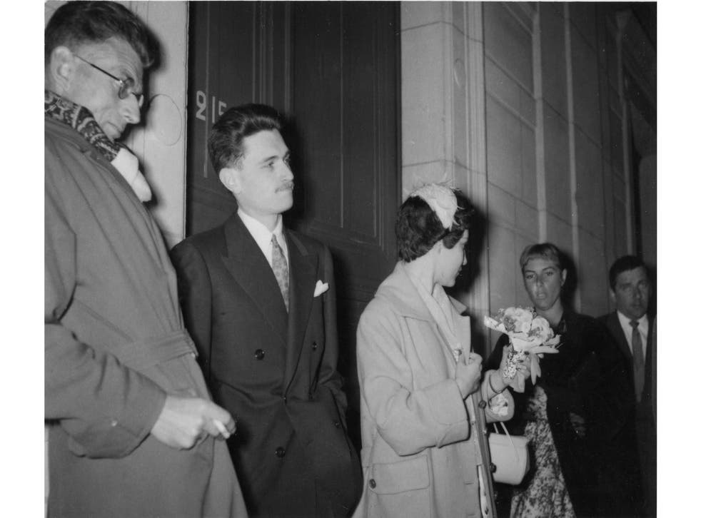 Solange and Stephen James Joyce at their wedding, with Samuel Beckett (who was the Best Man) in the foreground (Sean Sweeney/ University of Reading)