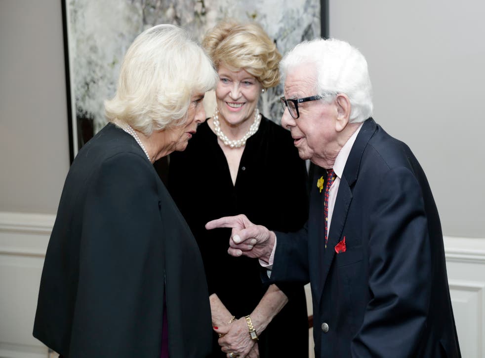 <p>In conversation with Camilla, Duchess of Cornwall, at a London reception in October 2019 </p>