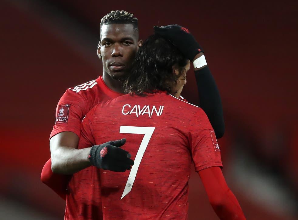 Paul Pogba (left) and Edinson Cavani could both leave the club for free (Martin Rickett/PA)