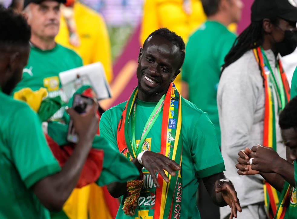 Senegal’s Sadio Mane danced as his side celebrated winning the Africa Cup of Nations (Themba Hadebe/AP)