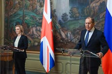 Russia’s Sergei Lavrov says Liz Truss meeting was like ‘talking to a deaf person’