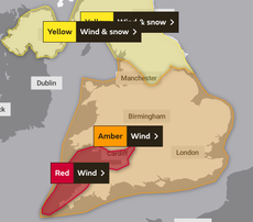 Storm Eunice: Met Office issues most severe ‘red’ danger-to-life warning in rare move