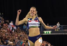 Keely Hodgkinson breaks British indoor 800m record on return to track