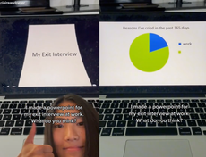 Woman sparks a debate after sharing a PowerPoint she made for her exit interview