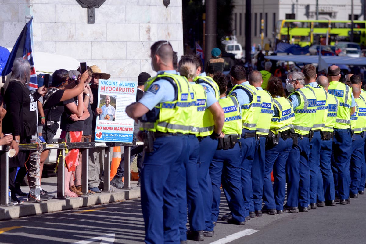 Protester ‘drives car at police’ as New Zealand tightens net on anti-vaxxer demo